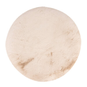 U&S Carpet Collection Fluffy vloerkleed - Rond - Beige - ∅160 cm