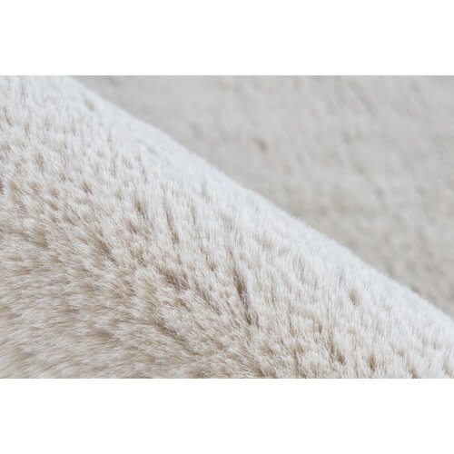 U&S Carpet Collection Fluffy vloerkleed - Rond - Beige - ∅200 cm