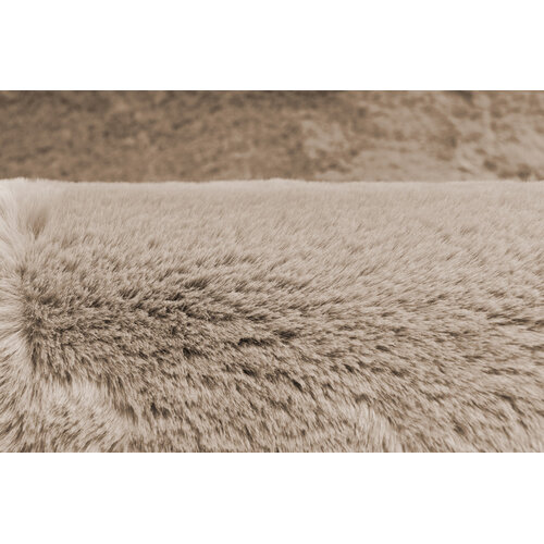 U&S Carpet Collection Fluffy vloerkleed - Rond - Light Taupe - ∅200 cm U&S Carpet Collection Fluffy vloerkleed - Rond - Light Taupe - ∅200 cm