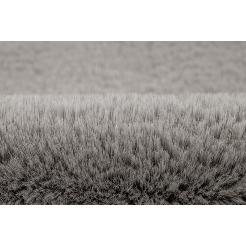 U&S Carpet Collection Fluffy vloerkleed - Rond - Silver - ∅200 cm