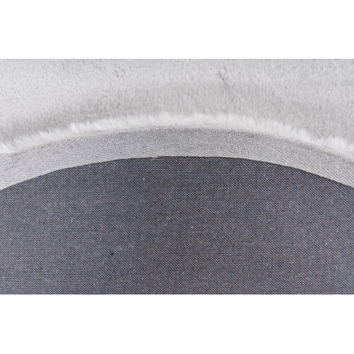 U&S Carpet Collection Fluffy vloerkleed - Rond - Silver - ∅200 cm