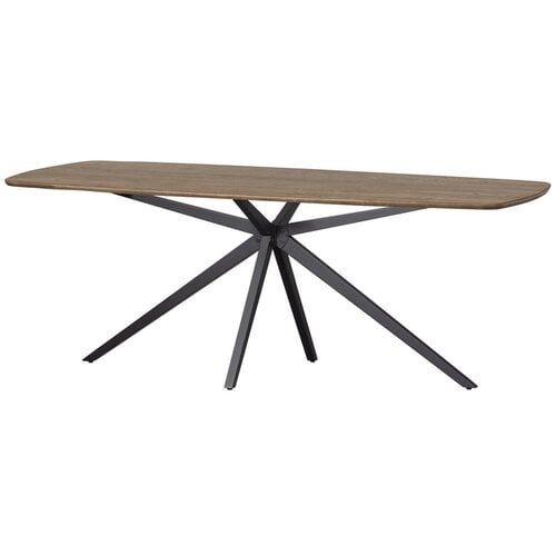 Woood Tablo: Eettafel Deens Ovaal Cashmere Brown - 220 x 100 cm