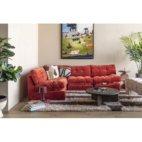 COMF Collection Toonzaalmodel Oslo Zetel: 2-zit arm links + 1-zit + hoekelement + 1-zit arm rechts - Stof Levis 25 (Cat. E)