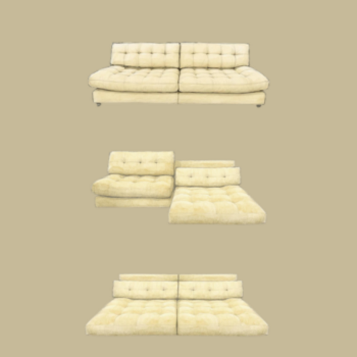 COMF Collection Zetel Oslo - Opstelling: 1,5-zit arm L + 1-zit + hoekelement + 1-zit + 1-zit arm r - Stof Levis (cat. E)