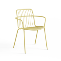 Tuinstoel Alisea met Armleuning - Vanilla Yellow 83