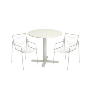 Emu Toonzaalmodel Set 2 witte rio stoelen R50 + wit darwin tafeltje bistro 80cm