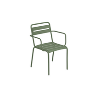 Stocksale - Toonzaalmodel Tuinstoel star met armleuningen - Military Green 17