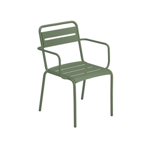 Emu Toonzaalmodel Tuinstoel star met armleuningen - Military Green 17