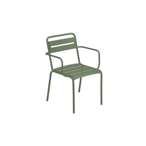 Emu Stocksale - Toonzaalmodel Tuinstoel star met armleuningen - Military Green 17