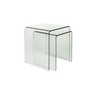 Bijzettafeltjes Vetro - Transparant (Set van 2)