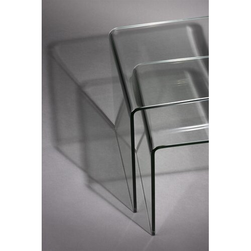 Dutchbone Bijzettafeltjes Vetro - Transparant (Set van 2)