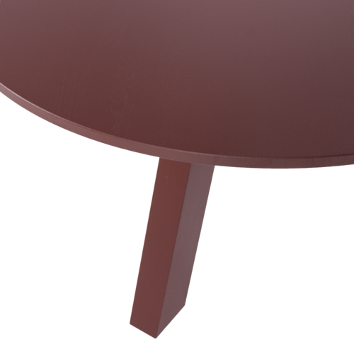 Woood Rhonda Eettafel Ø129 - Eiken Bordeauxrood