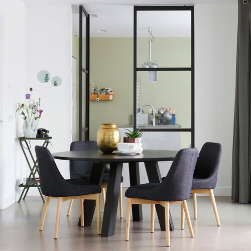 Woood Rhonda Eettafel XL Ø150 - Eiken Blacknight