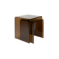 Bijzettafeltjes Vetro - Brown (Set van 2)