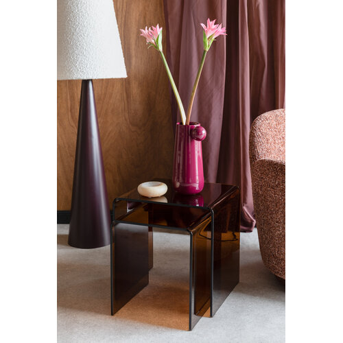 Dutchbone Bijzettafeltjes Vetro - Brown (Set van 2)