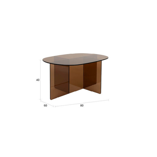Dutchbone Koffietafel Linea - Brown