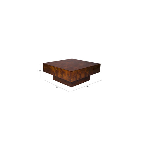 Dutchbone Salontafel Quinn - Walnut