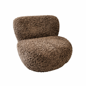 Draaifauteuil Poppy in Plush 83 (Cacao)