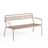 2-zits Bank Star met Armleuning - Magnolia Pink 33