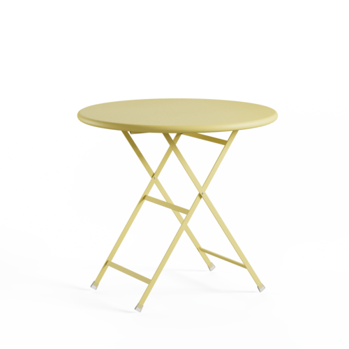 Emu Tuintafel Arc en Ciel  Ø80 - Vanilla Yellow 83