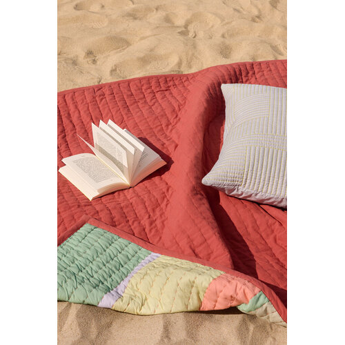 Hübsch Pavilion Plaid - Block Coral/Multicolour