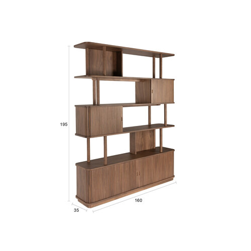 Zuiver Boekenkast Barbier - Walnut