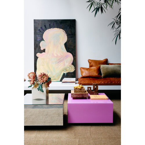 HKliving Salontafel Mirror Block - Pink 60 x 60 cm
