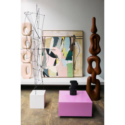 HKliving Salontafel Mirror Block - Pink 60 x 60 cm