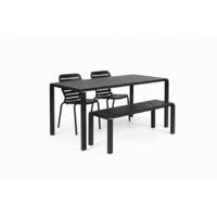 Tuinset Vondel - Black (Tafel, 2 Stoelen & Bank)