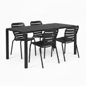 Zuiver Tuinset Vondel - Black (Tafel & 4 Stoelen)