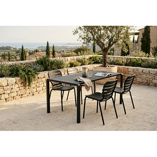 Zuiver Tuinset Vondel - Black (Tafel & 4 Stoelen)