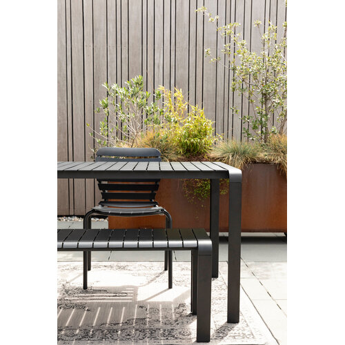 Zuiver Tuinset Vondel - Black (Tafel, 2 Stoelen & Bank)