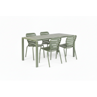 Tuinset Vondel - Green (Tafel & 4 Stoelen)