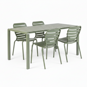 Zuiver Tuinset Vondel - Green (Tafel & 4 Stoelen)