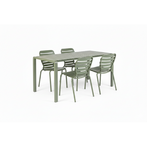 Zuiver Tuinset Vondel - Green (Tafel & 4 Stoelen)