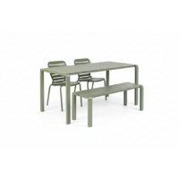 Tuinset Vondel - Green (Tafel, 2 Stoelen & Bank)