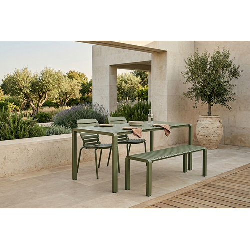 Zuiver Tuinset Vondel - Green (Tafel, 2 Stoelen & Bank)