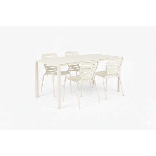 Zuiver Tuinset Vondel - Clay (Tafel & 4 Stoelen)