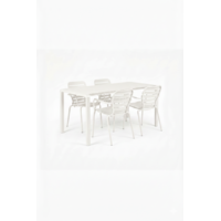 Tuinset Vondel - Clay (Tafel & 4 Armstoelen)