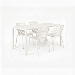 Zuiver Tuinset Vondel - Clay (Tafel & 4 Armstoelen)