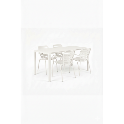 Zuiver Tuinset Vondel - Clay (Tafel & 4 Armstoelen)