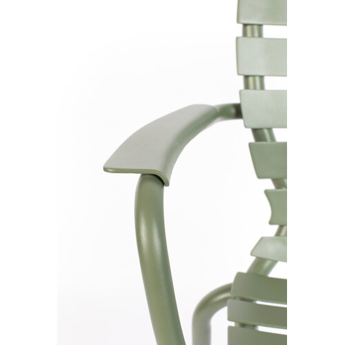 Zuiver Tuinset Vondel - Green (Tafel & 4 Armstoelen)