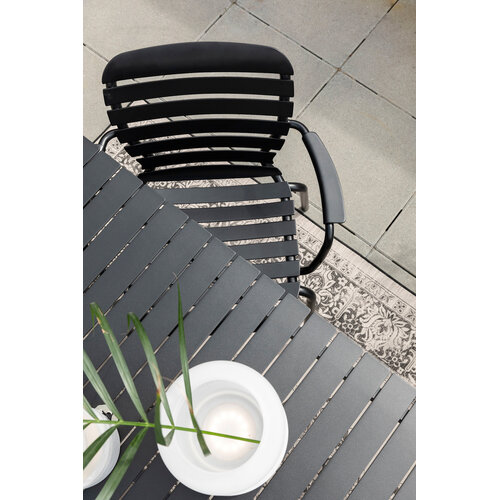Zuiver Tuinset Vondel - Black (Tafel & 4 Armstoelen)