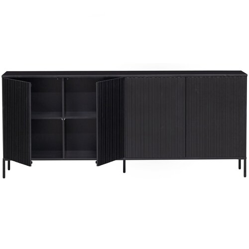 Woood Dressoir New Gravure - Zwart 200 cm