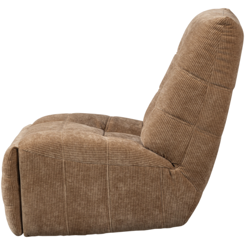 Woood Elektrische Relaxfauteuil Hein - Geweven Rib Lichtbruin