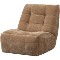 Elektrische Relaxfauteuil Hein - Geweven Rib Lichtbruin