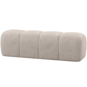 Woood Mojo Eetbank (164 cm Zonder Rugleuning) - Ribstof Ecru
