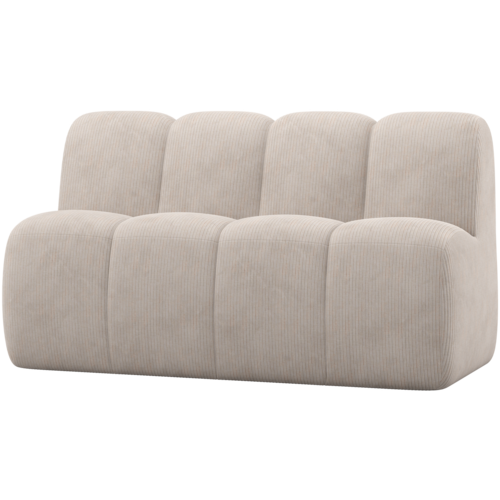 Woood Mojo Eetbank (164 cm) - Ribstof Ecru