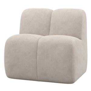 Woood Mojo Eetbank (84 cm) - Ribstof Ecru
