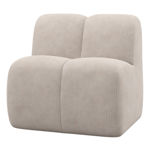 Woood Mojo Eetbank (84 cm) - Ribstof Ecru